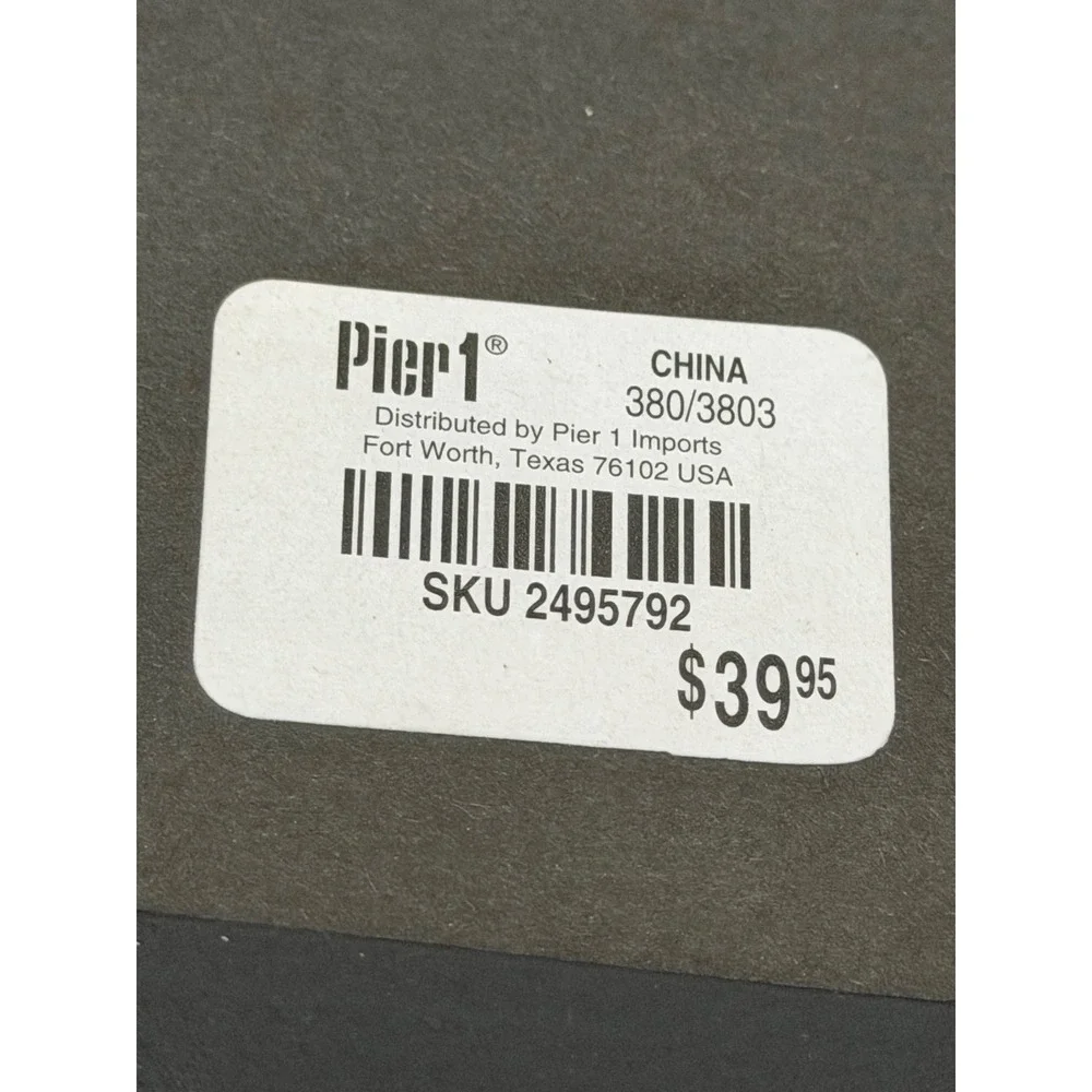 Pier 1 One Imports Mirror Square Seed Beaded Gold 14